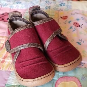 Livie & Luca Burgundy Wool Kids Boots/high Tops. Size 4. VHTF.